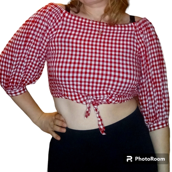 Forever 21 Long-sleeve Crop Top- Sz. Large - Picture 1 of 6